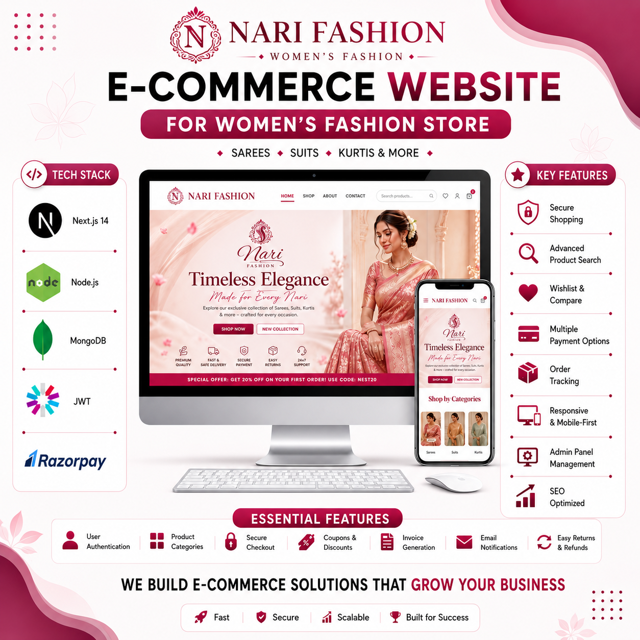 Nari Fashion – Women's Fashion E-Commerce Website